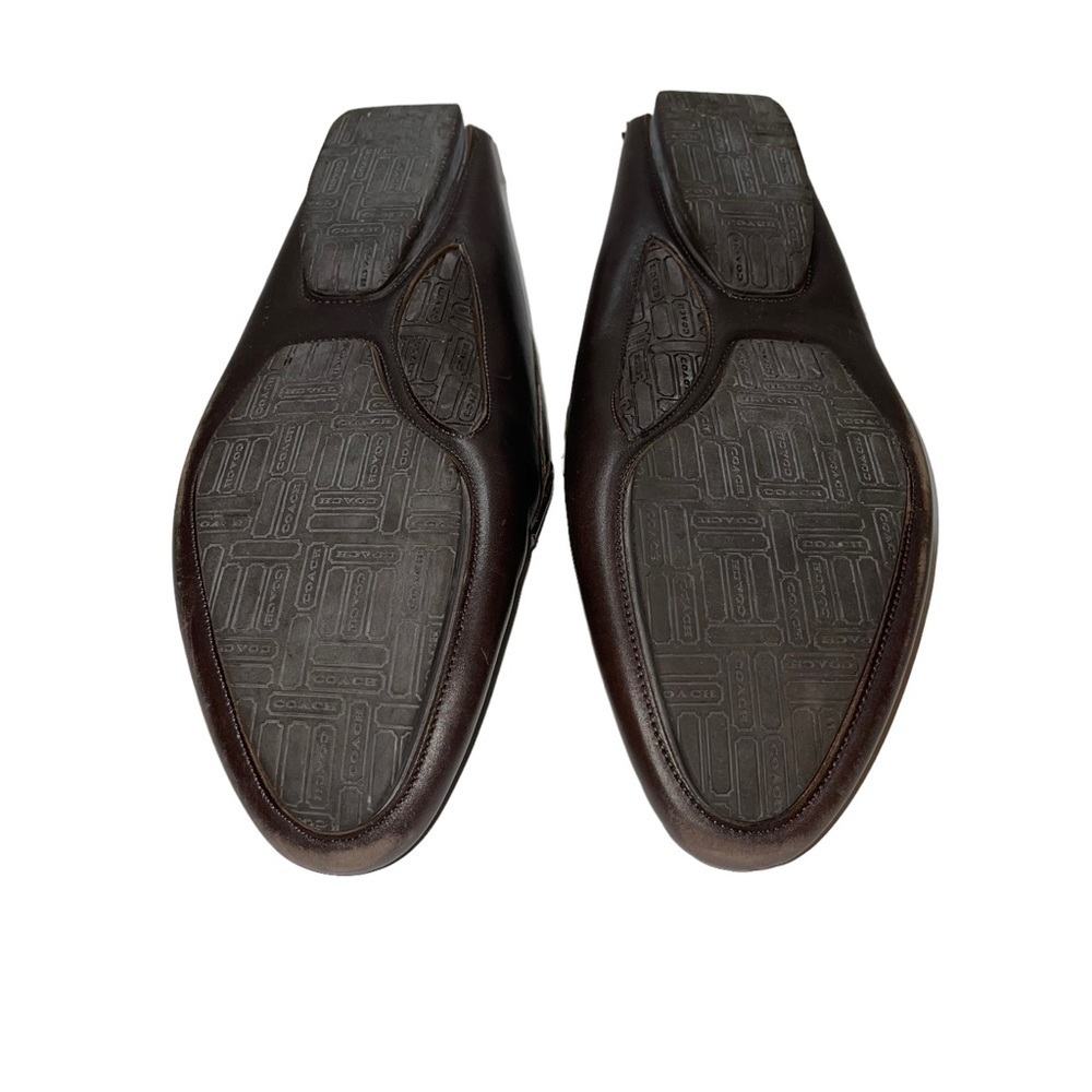 Coach Bally Lather Drivers Loafers Brown Men Size 12 - Picture 8 of 10